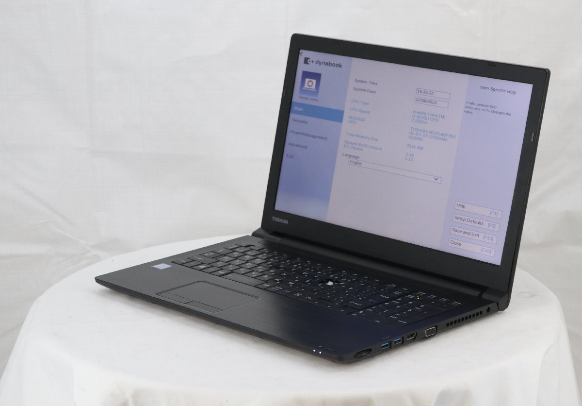 Dynabook PB65MYB41R7QD21 dynabook B65/M Core i3 8130U 2.20GHz 8GB