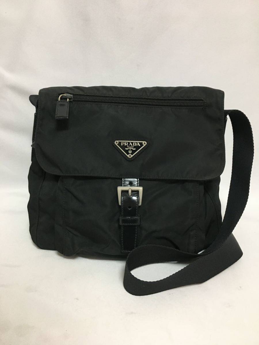 プラダ ショルダーバッグ PRADA ナイロン ロゴプレート レディース