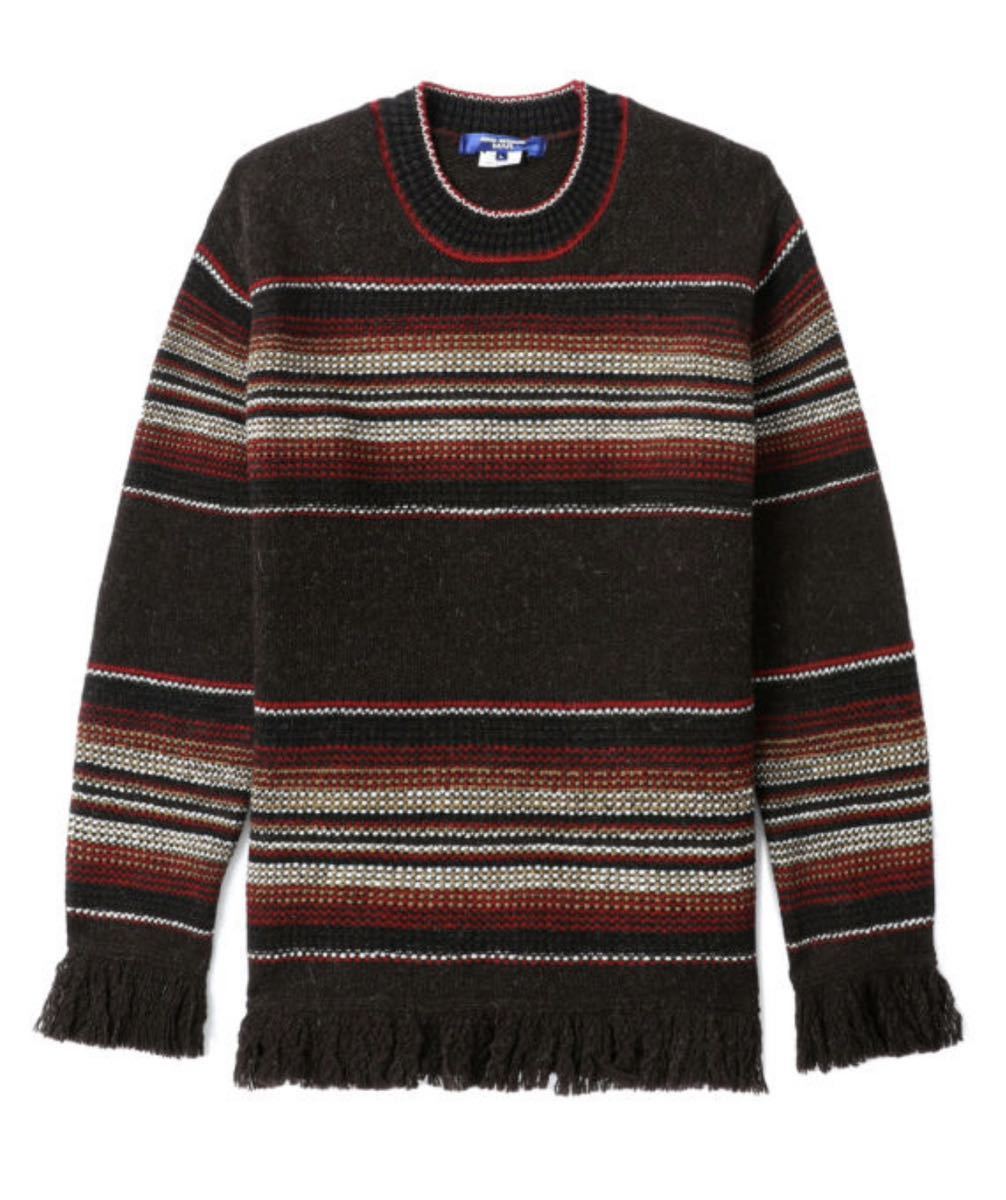 定価89100円☆JUNYA WATANABE MAN 22AW ボーダーウールニット Mサイズ タグ付新品 WJ-N011-051☆ジャミロクワイ ジュンヤワタナベマン