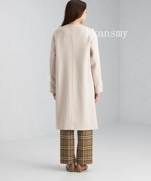 2021ユナイテッドアローズgreen label relaxing*ビーバーノーカラーコート