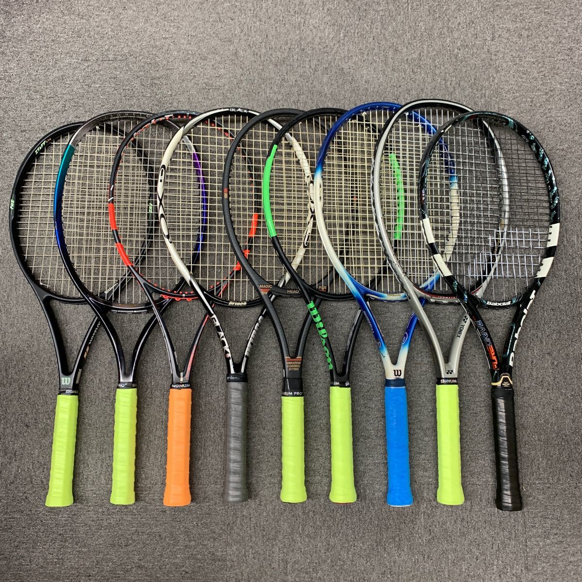 23012039■中古品　 テニスラケット９本セット