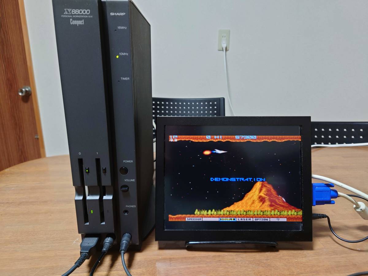 X68000 Compact XVI 本体のみ コンデンサフルメンテ済 ※難あり(X68000