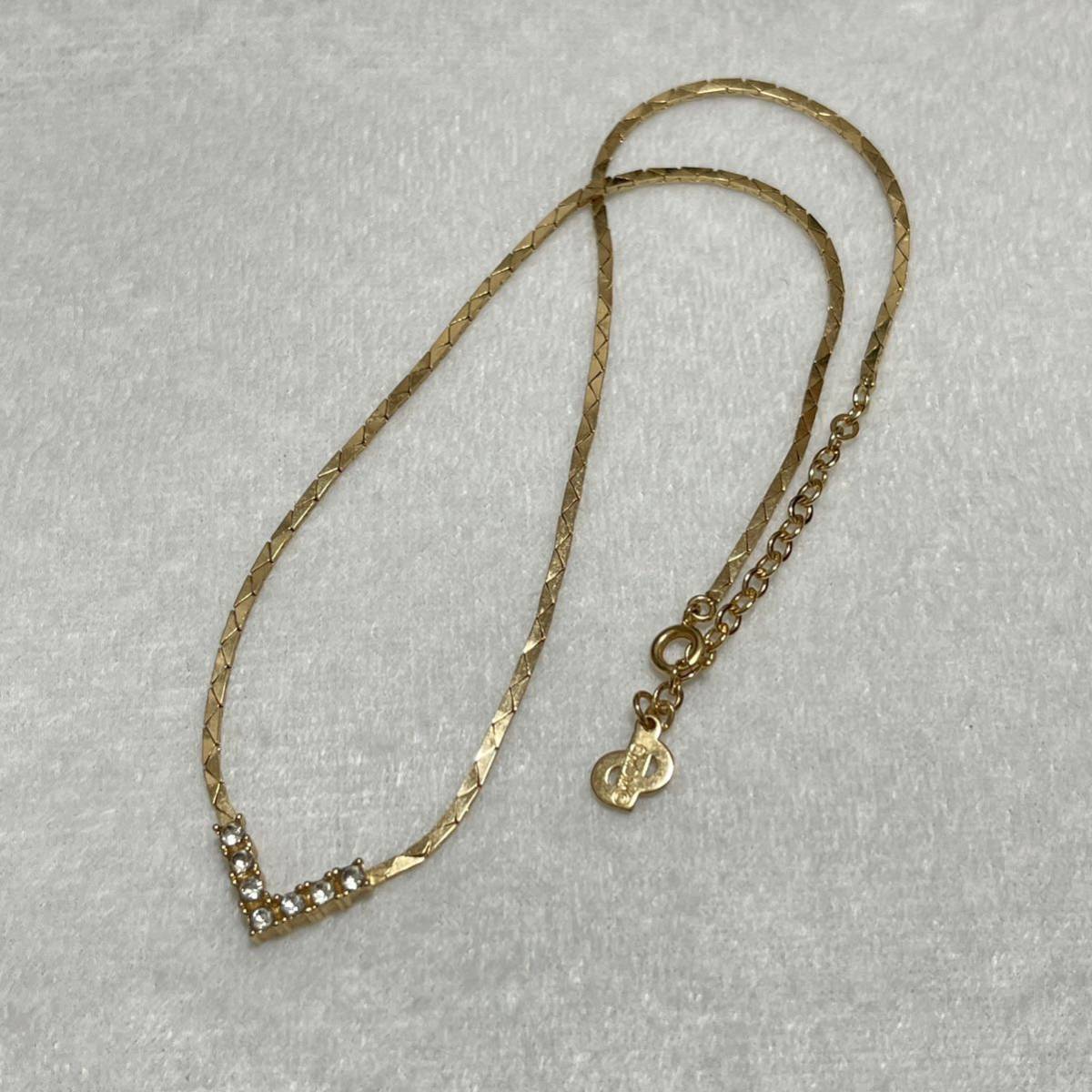 1円スタート！Christian Dior クリスチャンディオール ネックレス 