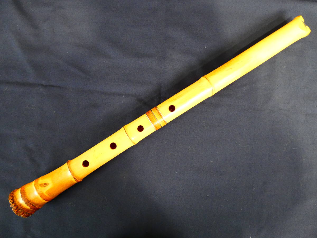 飯田雪洲作の最高級三印管！名製管師の一尺七寸管尺八☆ 65】時代和