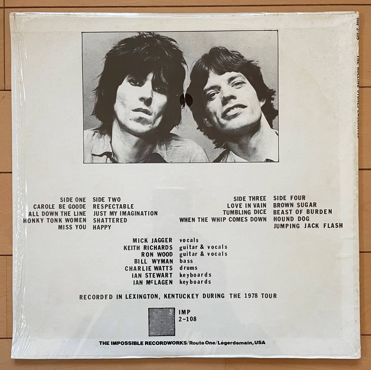 高音質 1978年 名盤！ 2LP コレクター盤「The Rolling Stones 