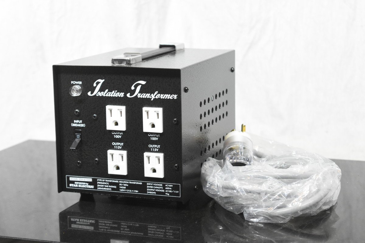 アイソレーション電源トランス STH-610AK プロケーブル 600W 昇圧