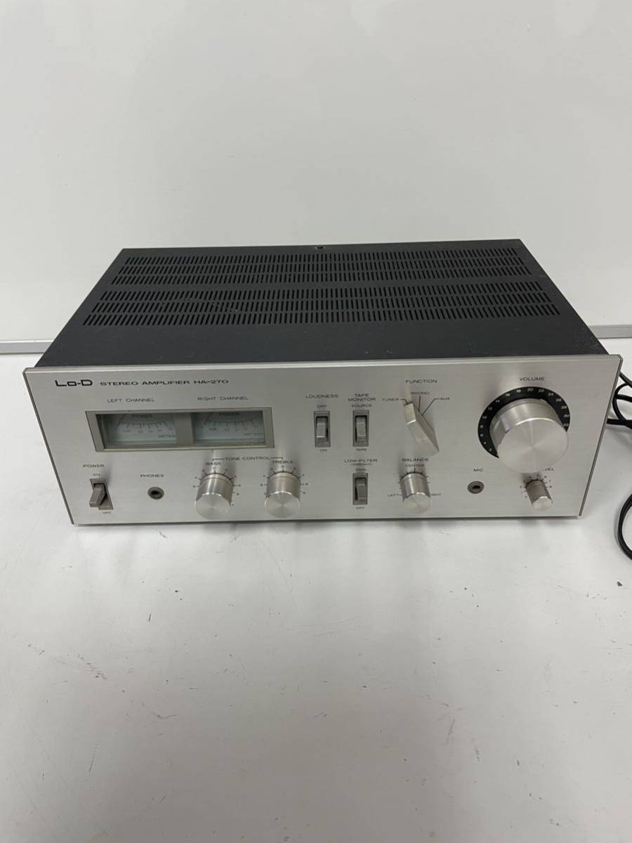 Lo-D HA-270 Lo-D STEREO AMPLIFIER HA-270 ステレオ アンプ 通電確認