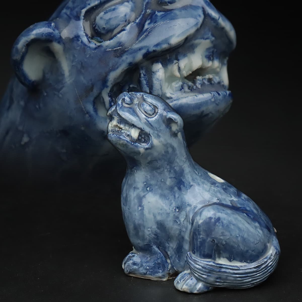 Yahoo!オークション - CY263 朝鮮古美術 李朝 瑠璃釉 魚形水滴 幅7.6cm