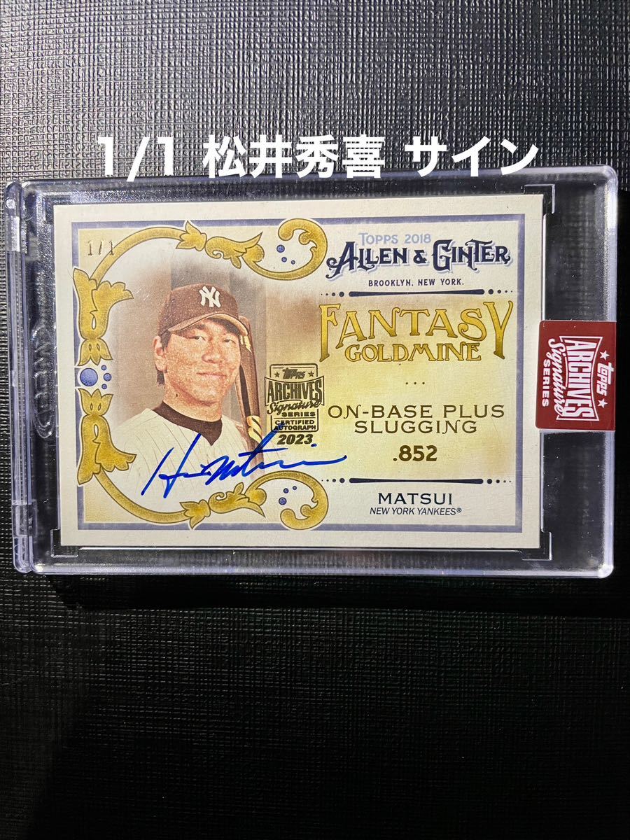  1/1 世界1枚限定 松井秀喜 Topps archive signature 2023 Topps Auto 直筆サインカード 巨人 ヤンキース hideki matsui(Topps)｜売買されたオークション情報、yahooの商品情報をアーカイブ公開 - オークファン シングルカード