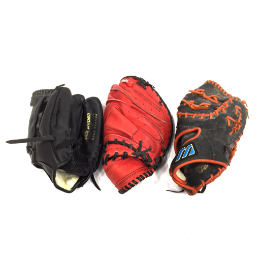 野球 軟式用 内野グローブ 他 キャッチャーミット ファーストミット 等 グローブ 野球関連用品 計3点セット