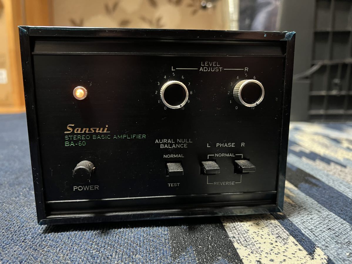 通電確認済み】サンスイ SANSUI BA-60 STEREO BASIC AMPLIFIER
