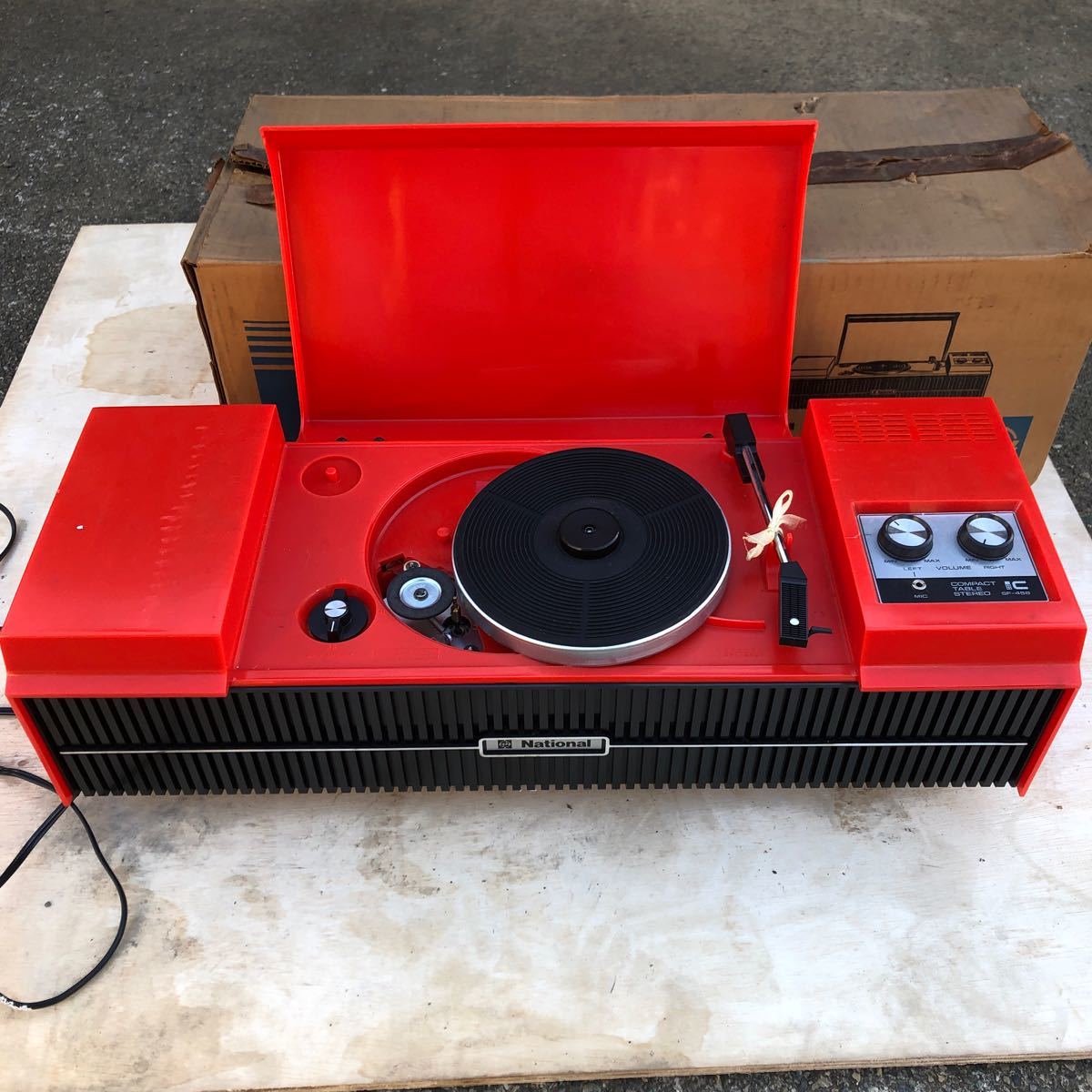 通電確認済み 箱付き ナショナル SF-458 レコードプレーヤー