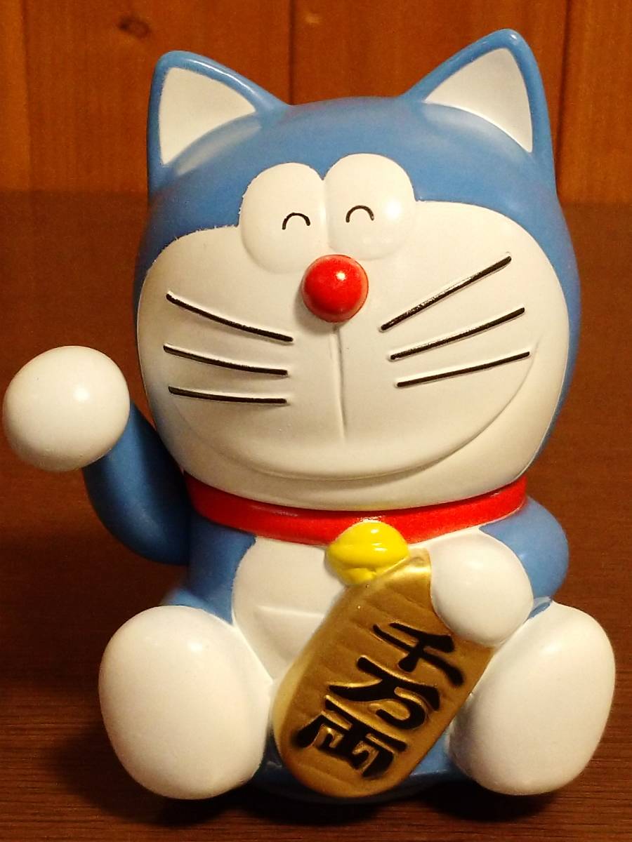 激レア 非売品 抽選プレゼント M1号 ドラえもん 招き猫 貯金箱 青