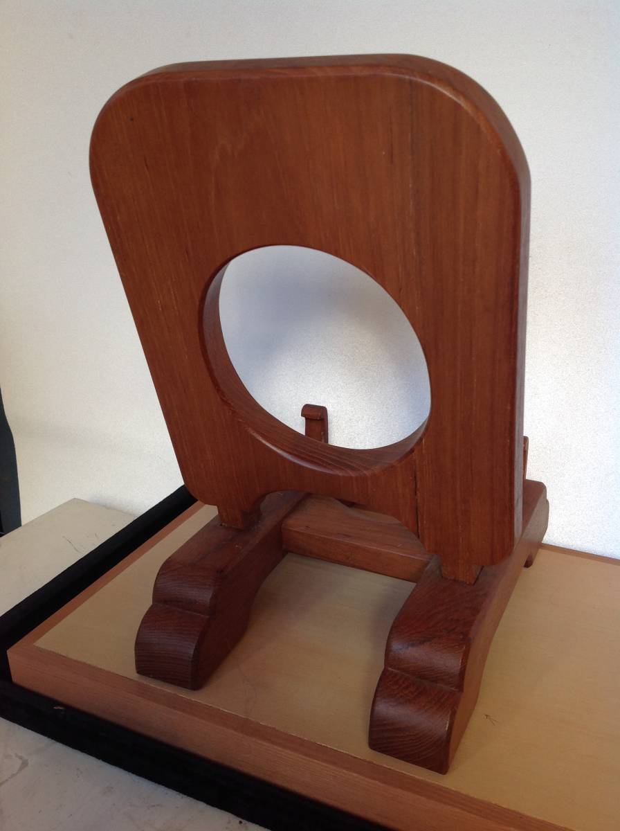 レトロ 木製 重厚 飾り台 皿立て_4