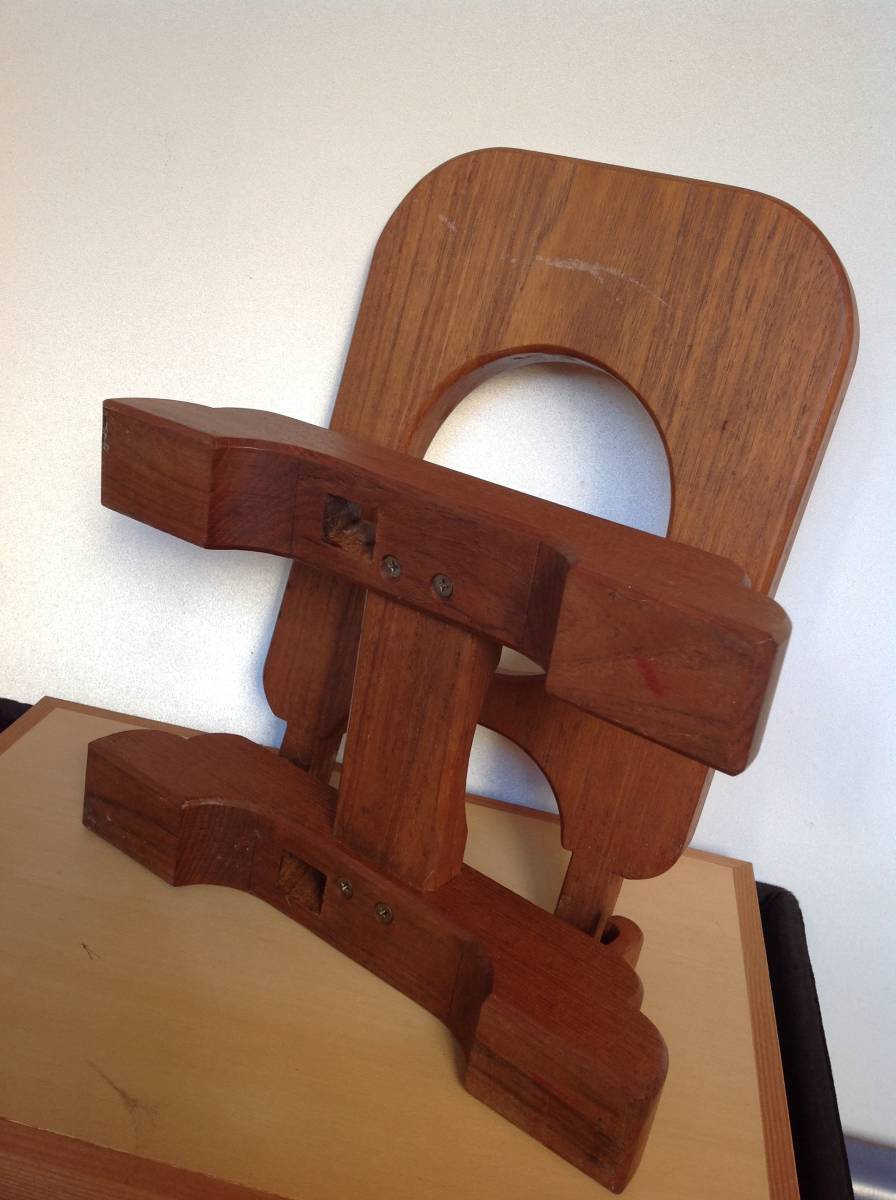 レトロ 木製 重厚 飾り台 皿立て_6