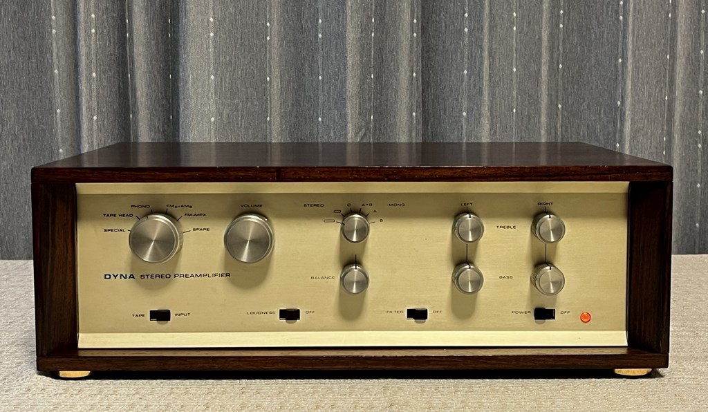 DYNA PAS 真空管プリアンプ ．ウッドケース付き Dynaco PAS3 ウッドケース入り動作品 DYNACO ダイナコ PAS-3X 管