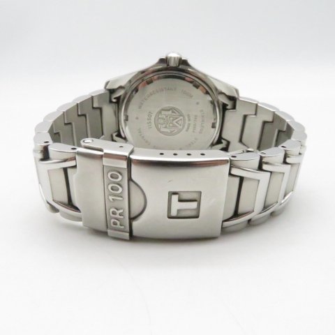 1円～ TISSOT ティソ 1853 QZ デイト シルバー文字盤 純正ブレス 