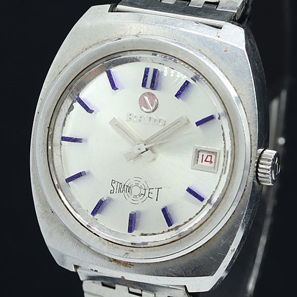 1円 稼動 ラドー ウォーターシールド AT/自動巻 シルバー文字盤 デイト TLG メンズ腕時計 OGI 6881000