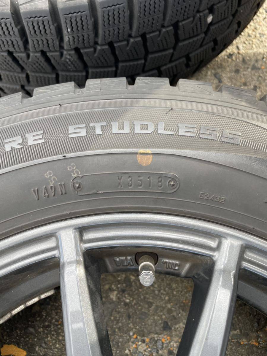 美品 195/65R15 スタッドレス ダンロップ ウェッズ TEAD 15in 6J +43
