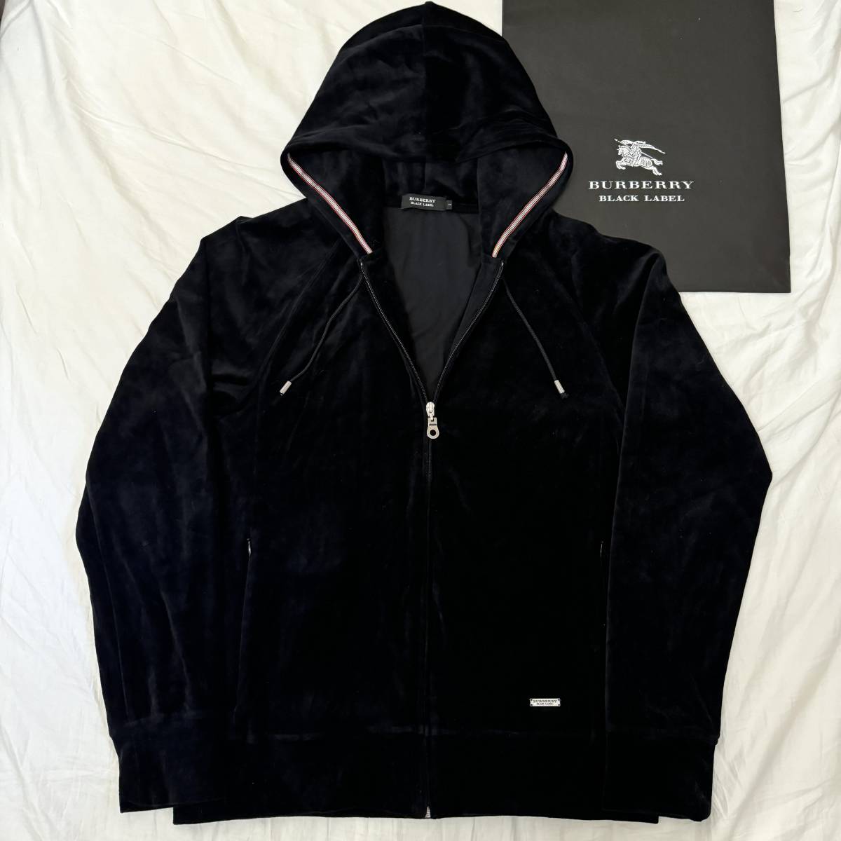 美品 BURBERRY BLACK LABEL バーバリーブラックレーベル ベロア 