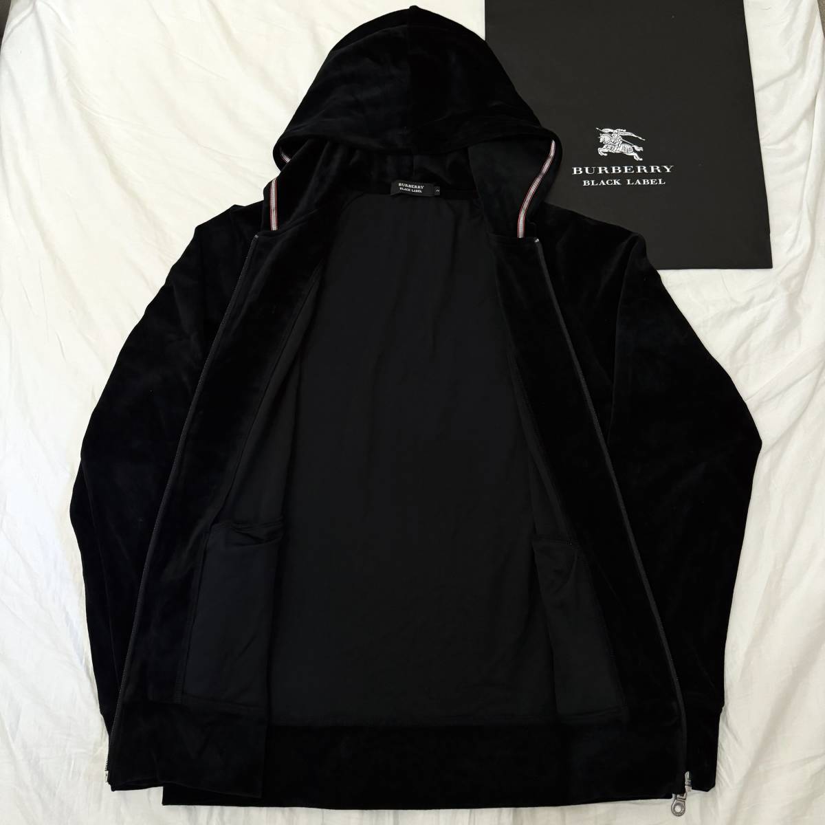 美品 BURBERRY BLACK LABEL バーバリーブラックレーベル ベロア 