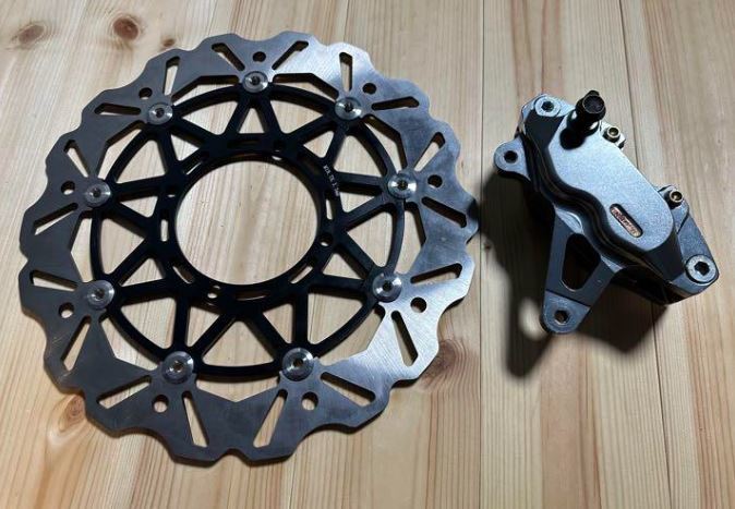 Braking製キャリパーとkx rmz用の320mmローターのセット Dトラッカー