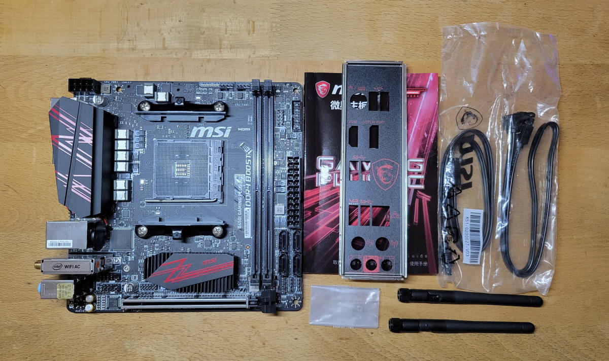 MSI B450I GAMING PLUS AC itx マザーボード AM4 動作品 B450I MSI