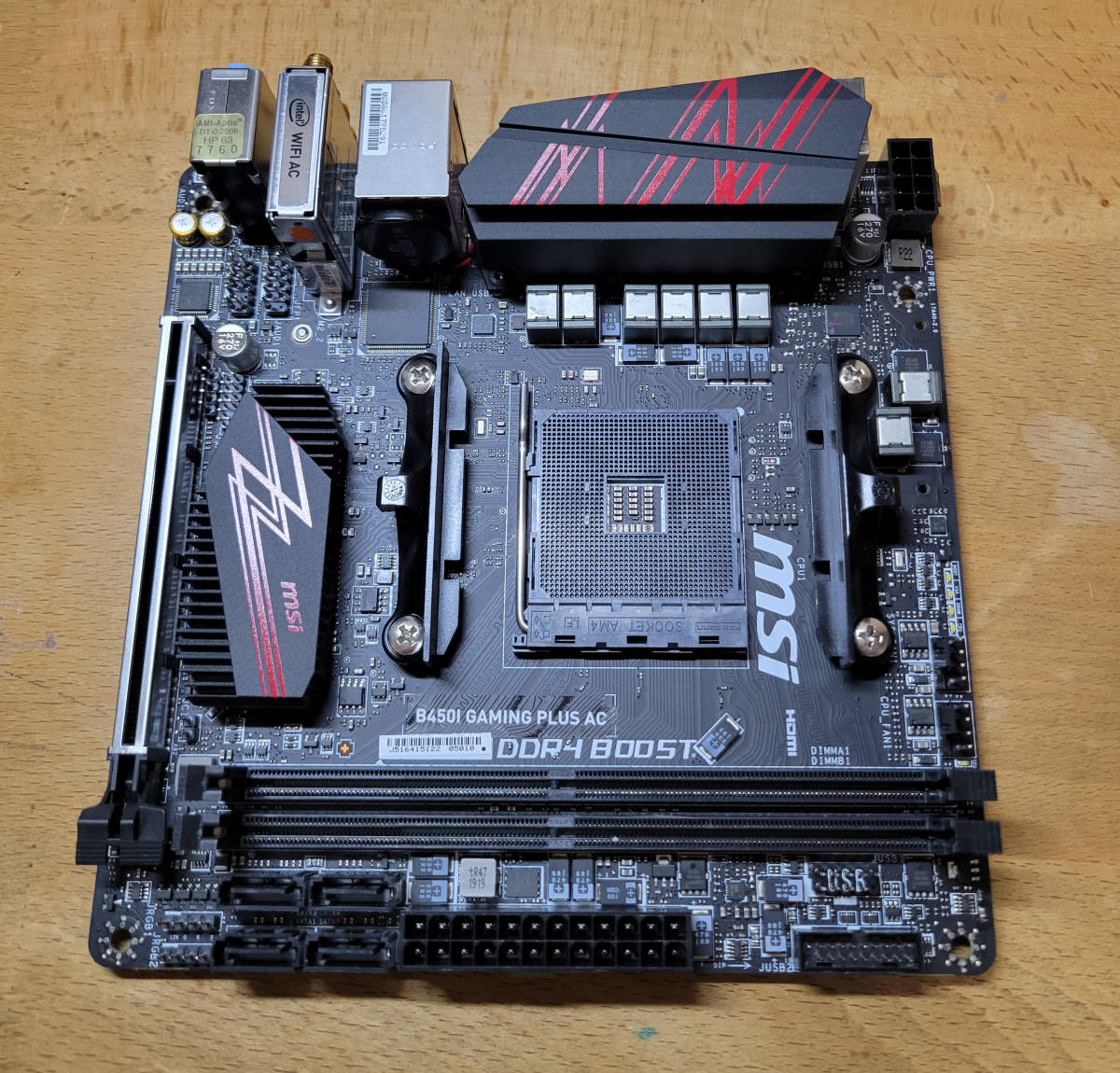 MSI B450I GAMING PLUS AC itx マザーボード AM4 動作品 B450I MSI