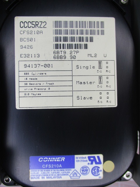 ○NEC PC-9821Xe/U7W 内蔵 HDD 210MB○PC-9801BA/BX/BX2/BA2/Be/Bf/Bp