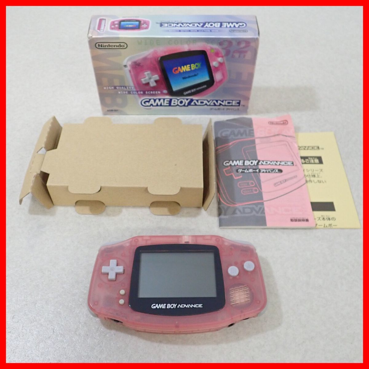 動作品 GBA ゲームボーイアドバンス 本体 AGB-001 ミルキーピンク 