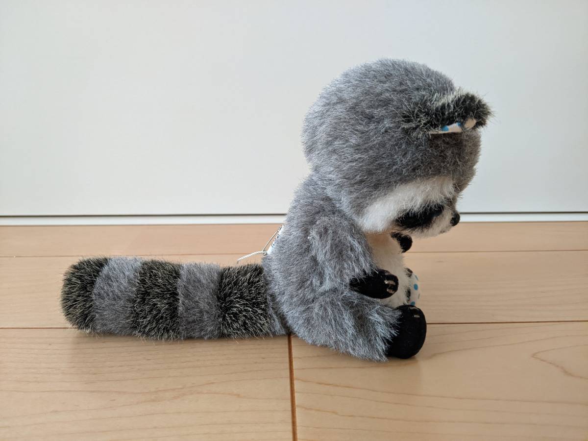 ハンドメイド ぬいぐるみ アライグマ テディベア 作家 アーティスト