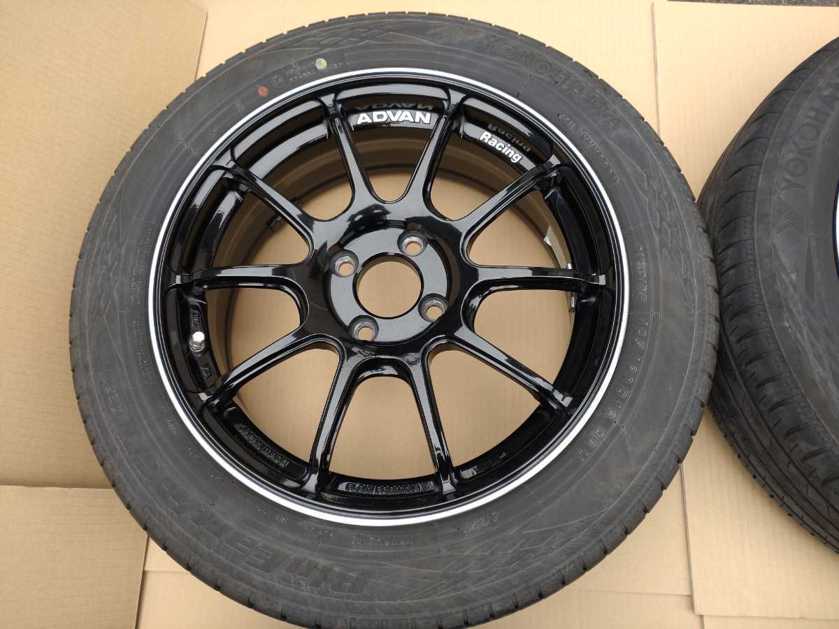 ADVAN Racing RZⅡ 16inc BLACK&RING ＋ブルーアースGT 185/60R16 4本セット _2