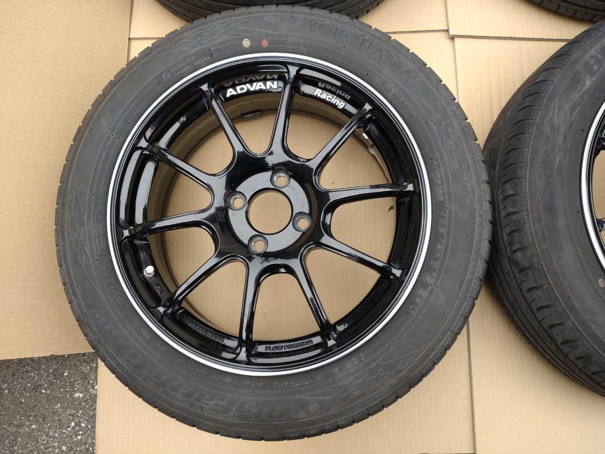 ADVAN Racing RZⅡ 16inc BLACK&RING ＋ブルーアースGT 185/60R16 4本セット _3