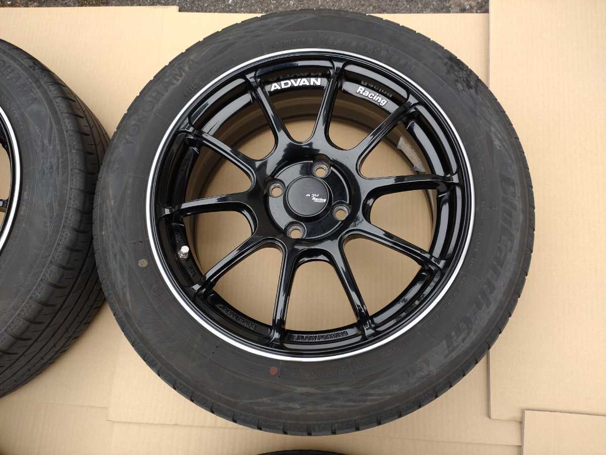 ADVAN Racing RZⅡ 16inc BLACK&RING ＋ブルーアースGT 185/60R16 4本セット _4