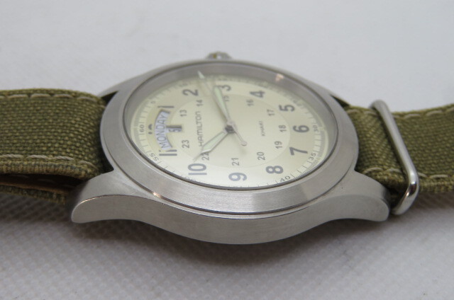 1円～【動作品】HAMILTON KHAKI CANVAS KIT ハミルトン カーキ キング
