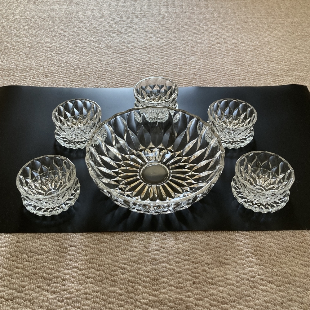 そうめん皿セット ボウル1皿・小鉢5セット・薬味入れ5セット 東洋ガラス 計11点_1