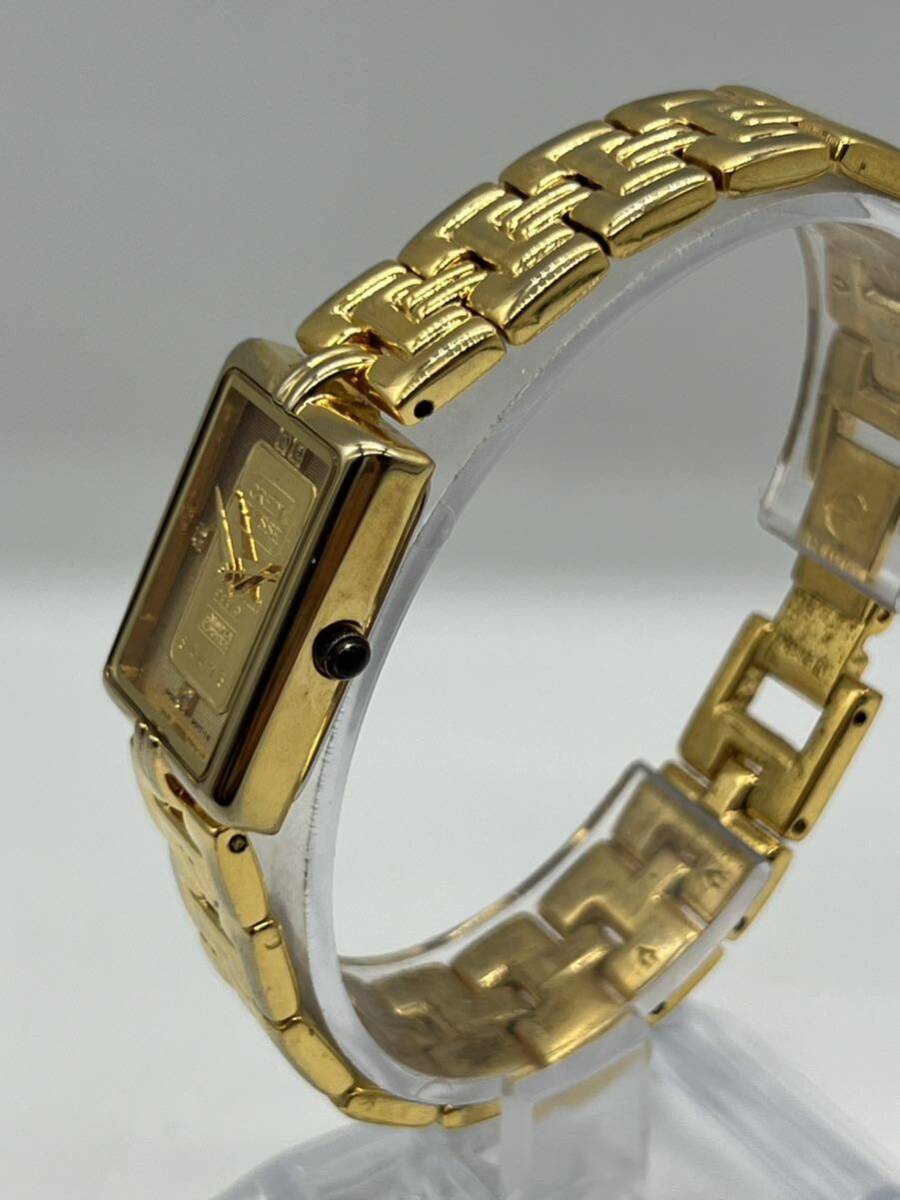 ELGIN エルジン 腕時計 K24 純金インゴット埋め込み 文字盤 FK-582-TN