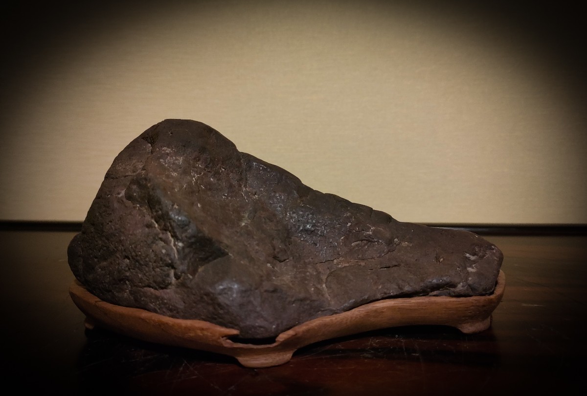 銘【砂走】〜加茂七石☆貴船石の富士山景☆時代がのった遠山石〜鑑賞石