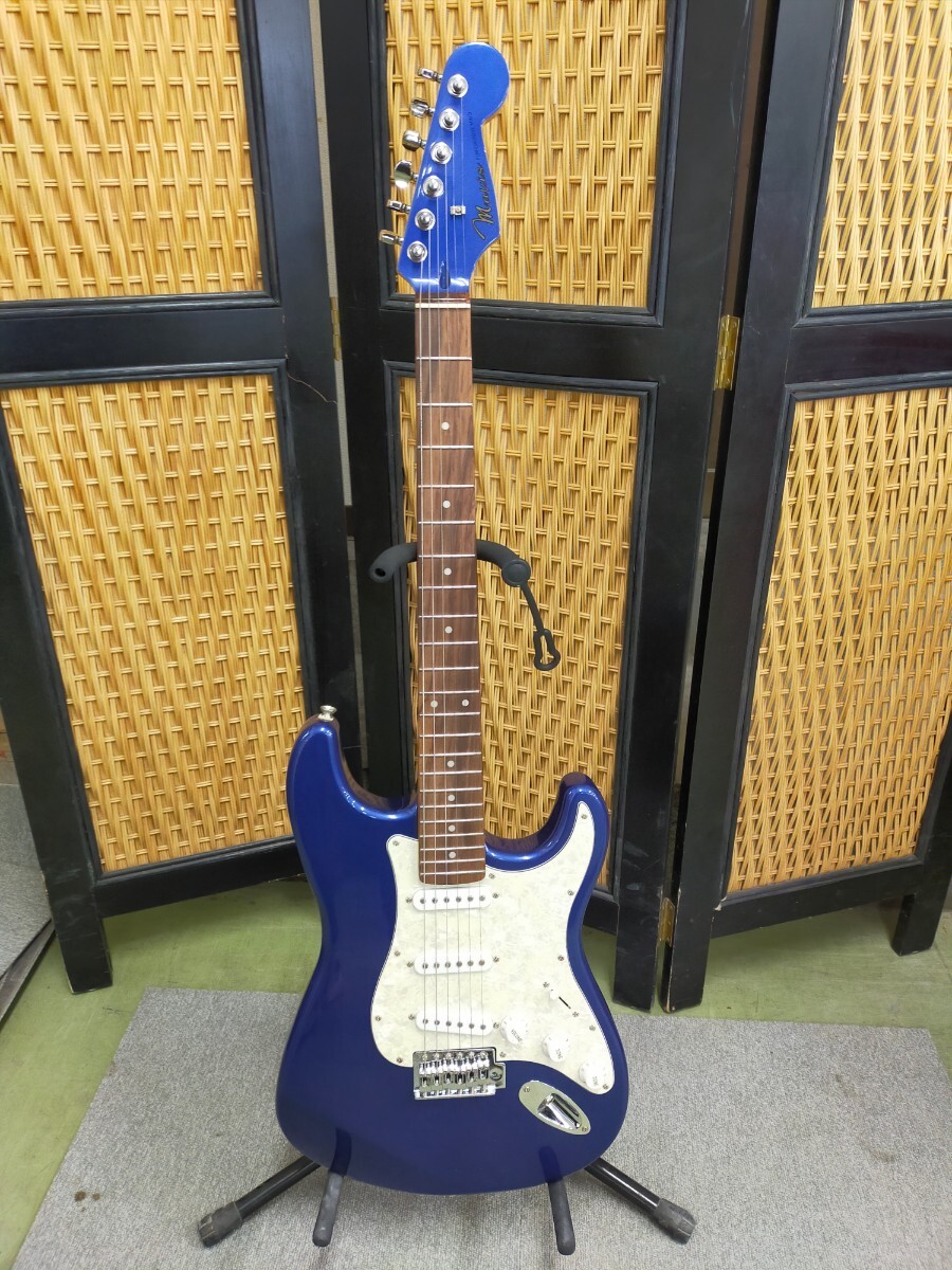 〇Mavis メイビス STタイプ マッチングヘッド ブルー エレキギター