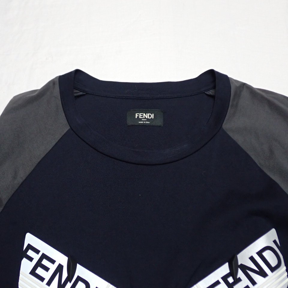 ☆FENDI/フェンディ モンスター バグズアイ ジップ 半袖Tシャツ メンズ