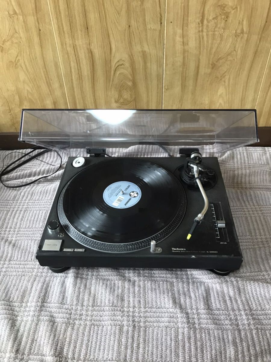 ★Technics テクニクス ターンテーブル レコードプレーヤー ブラック SL-1200MK3 TURNTABLE SYSTEM 動作確認済み ①_4