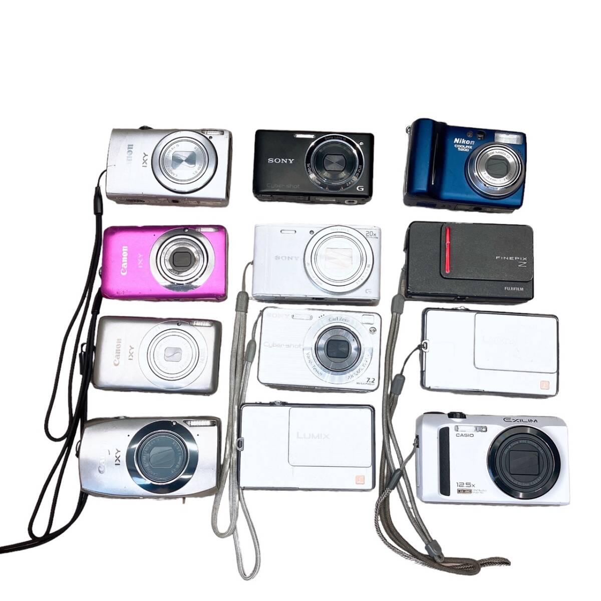 コンパクトデジタルカメラ 大量まとめ １２台 CANON SONY PANASONIC CASIO NIKON IXY Cyber-Shot Lumix FinePix EXILM COOLPIX_1