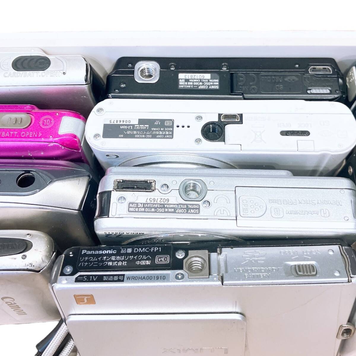 コンパクトデジタルカメラ 大量まとめ １２台 CANON SONY PANASONIC CASIO NIKON IXY Cyber-Shot Lumix FinePix EXILM COOLPIX_7