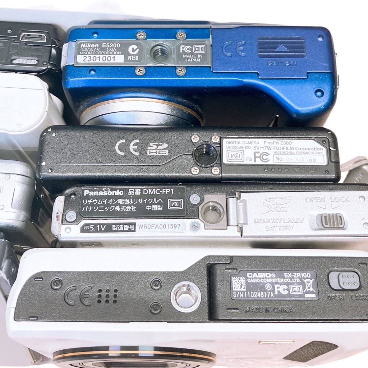 コンパクトデジタルカメラ 大量まとめ １２台 CANON SONY PANASONIC CASIO NIKON IXY Cyber-Shot Lumix FinePix EXILM COOLPIX_8