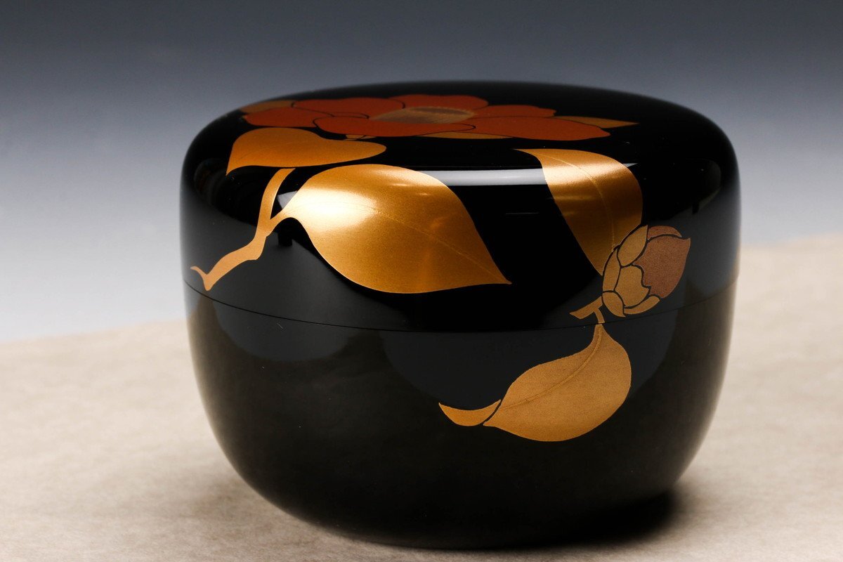 SAG】一后一兆 監修 椿蒔絵棗 作家一致木箱 茶道具 本物保証(棗)｜売買