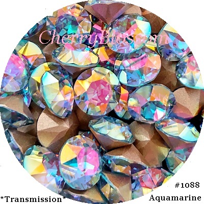 #1088*ss39*25粒*アクアマリントランスミッション*スワロ*デコ*スワロフスキー*クリスタライズ*swarovski_1