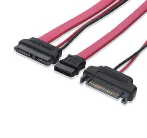 Slimline SATA⇔SATA、SATA電源変換ケーブル30cm