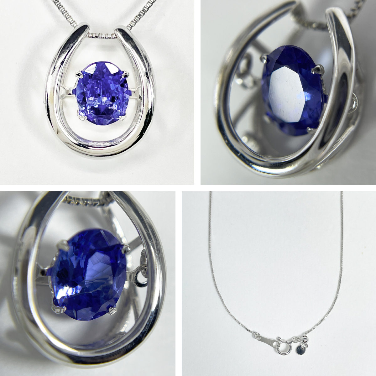 タンザナイト0.52,0.46ct ネックレス タンザナイト