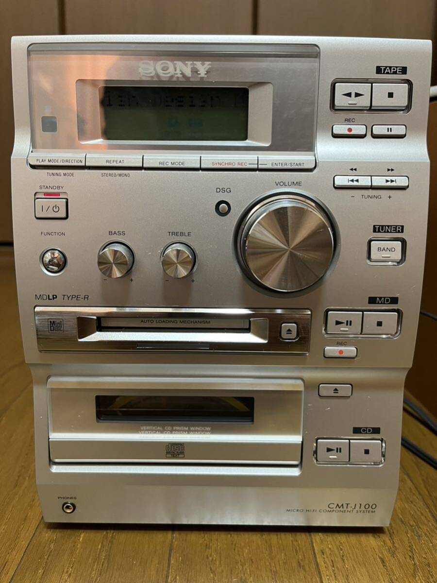 SONY CMT-J100 ミニコンポ CD MD カセット /e148_4