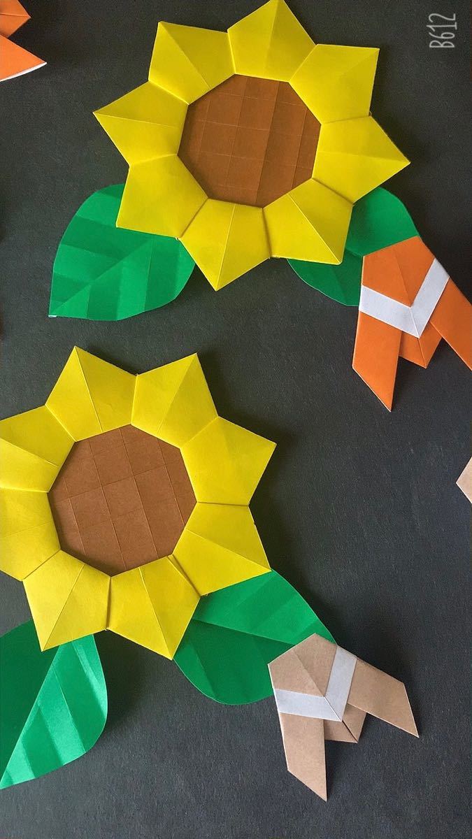 壁面飾り★ひまわり　セミ　向日葵　夏飾り 保育園・児童館・病院掲示板などに_2